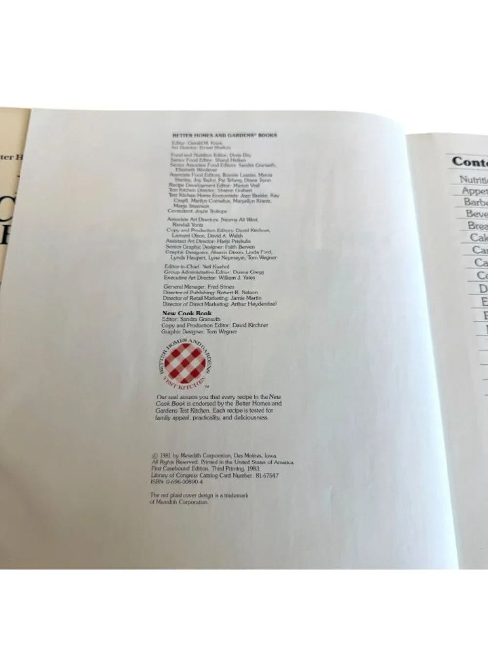 Better Homes & Gardens New Cookbook First Casebound Edition Red Plaid 1983